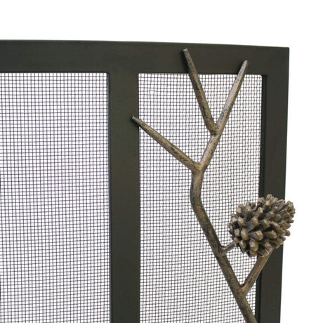 Pilgrim - 44" Matte Black Pine Cone Bowed Screen