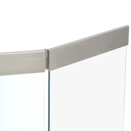 Pilgrim - 46" Stainless Steel Modern Glass Tri Panel