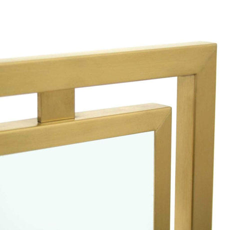 Pilgrim - 50" Burnished Brass Floating Glass Tri Panel