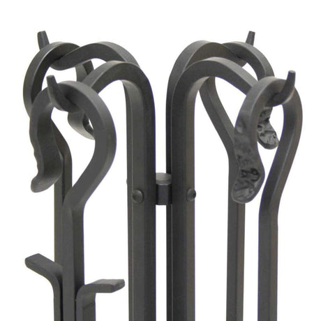 Pilgrim - Black Forged Hearth TS with Corn Broom