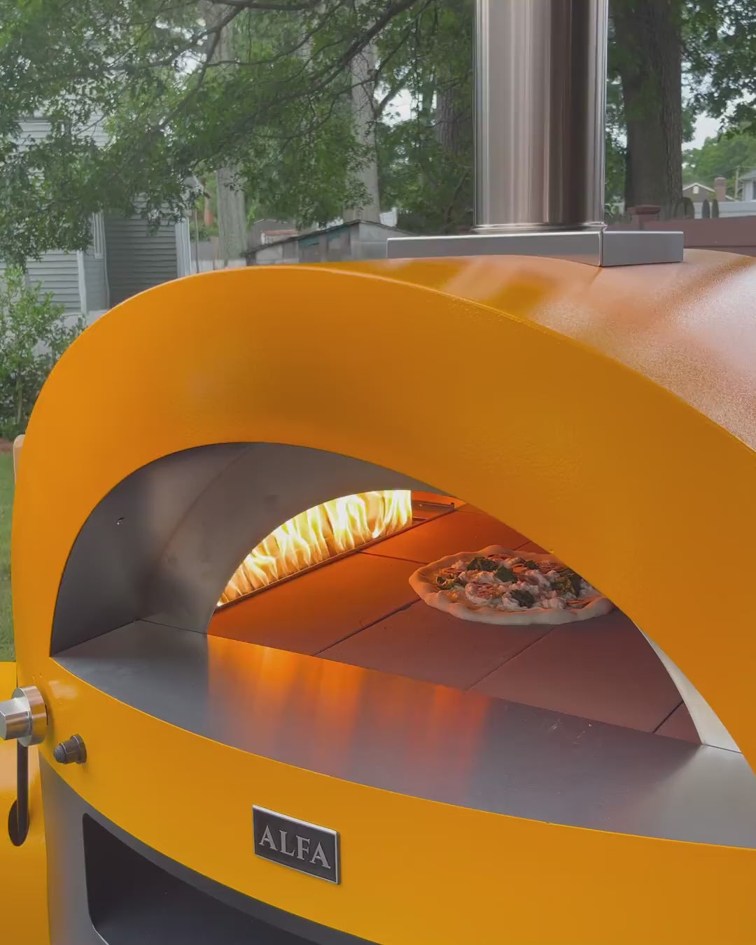 Alfa Moderno 5 Pizze Outdoor Gas Pizza Oven with Base
