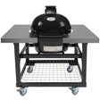 Primo Oval Junior 200 Ceramic Kamado Charcoal Grill on steel cart