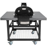 Primo Oval Junior 200 Ceramic Kamado Charcoal Grill on steel cart