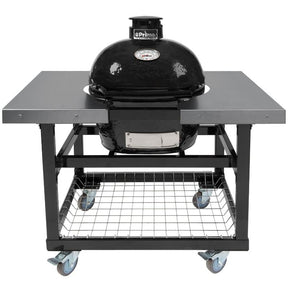 Primo Oval Junior 200 Ceramic Kamado Charcoal Grill on steel cart