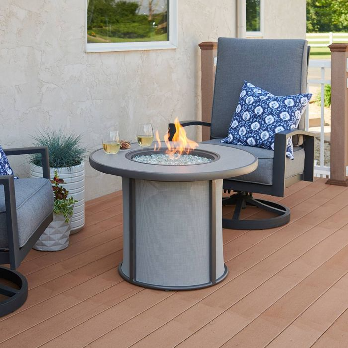 The Outdoor GreatRoom Company Stonefire Gray Gas Fire Table -  SF-32-GRY-K