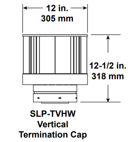 Majestic SLP-TVHW SLP vertical termination cap