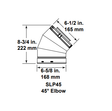 Majestic SLP45 45 degree SLP elbow