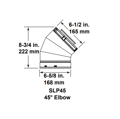 Majestic SLP45 45 degree SLP elbow