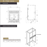 Empire St. Clair 3000 Wood Burning Fireplace - WB30FP