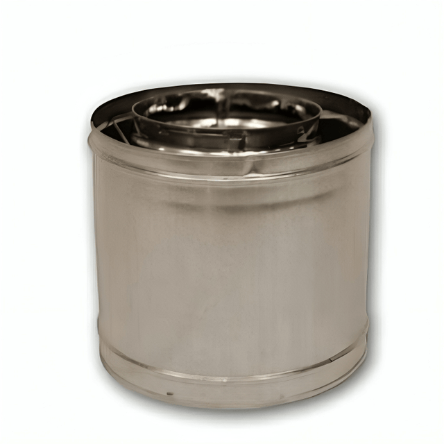 Superior  12-inch Section Double Wall Pipe Snap Lock for 8-inch Wood-Burning Chimney 12-8DM