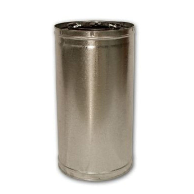 Superior 18-inch Section Double Wall Pipe Snap Lock for 8-inch Wood-Burning Chimney 18-8DM