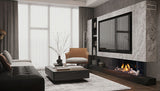 Napoleon Tall Bay Luxuria 50 three-sided gas fireplace lifestyle