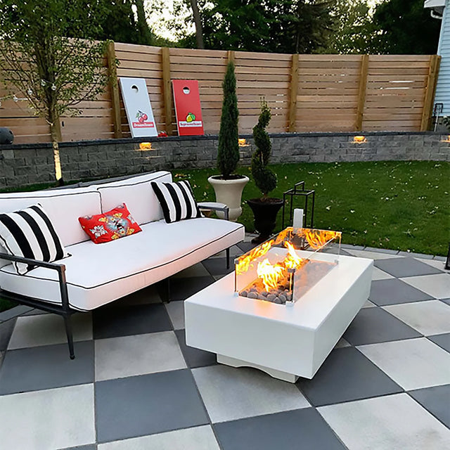 The Outdoor Plus 48" Del Mar Concrete Gas Fire Pit