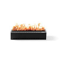 Aquafire Lite 40 inch AWL-40-100 water vapor fireplace orange flame