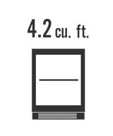 True 24-Inch Undercounter Freezer capacity diagram - 4.2 cubic feet
