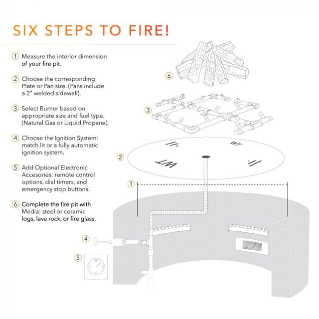 Warming Trends Crossfire CFB Original Brass Gas Fire Pit Burner Kit