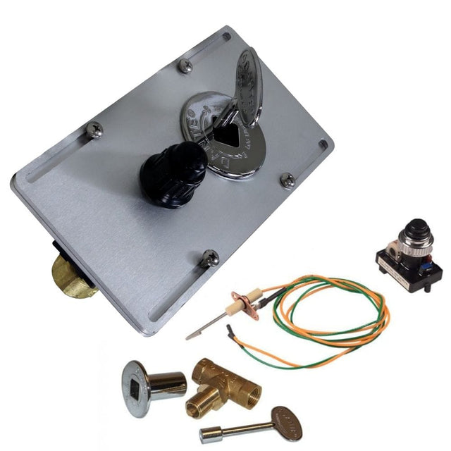 Warming Trends Push Button Spark Ignition Systems Kit, Mounting Bracket, and Key Valve 1/2-Inch PBIK3.0MBRKV12