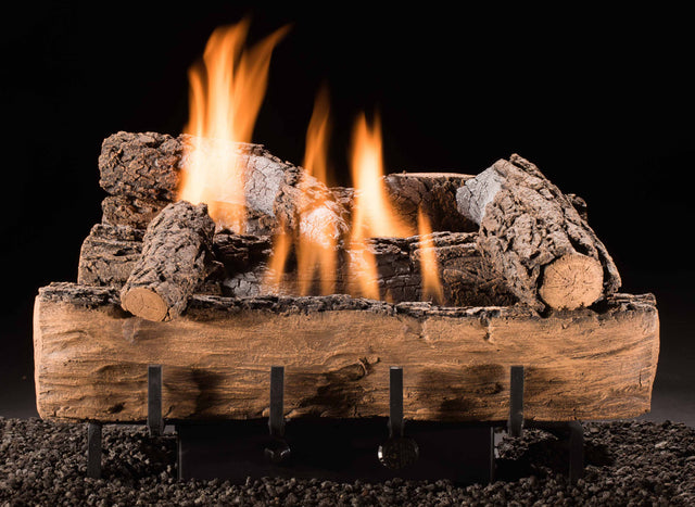 Hargrove 18 Inch Weathered Oak Vent Free Gas Log Set With Burner -VFWR18