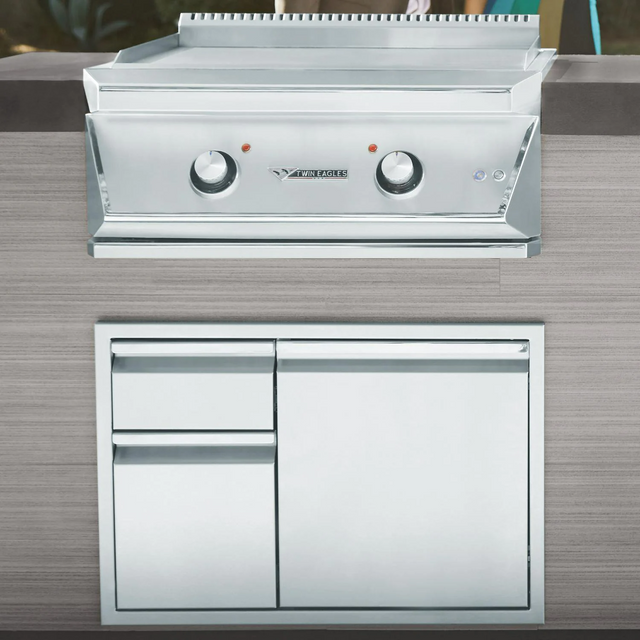 Twin Eagles 30-Inch Built-In Gas Teppanyaki Flat Top Grill Griddle