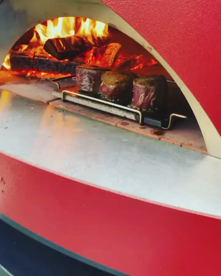 Alfa Allegro 39-Inch Outdoor Wood-Fired Pizza Oven with Base