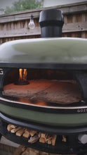 Load and play video in Gallery viewer, Gozney Dome Outdoor Oven Propane Gas &amp; Wood-Fired Dual Fuel - Olive Green
