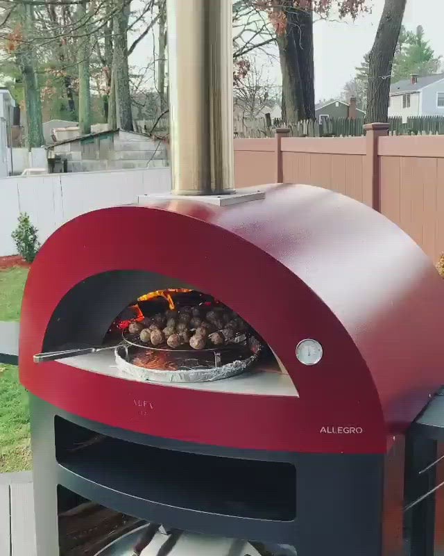 Alfa Allegro 39-Inch Outdoor Wood-Fired Pizza Oven with Base