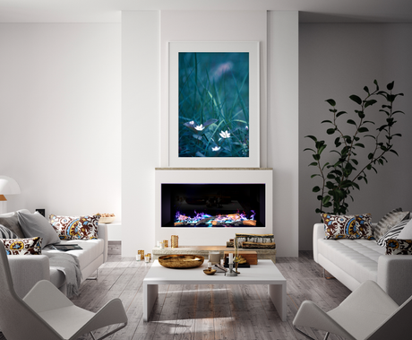 NetZero 60" NZWP60B Waterplace Platinum Vapor Electric Fireplace