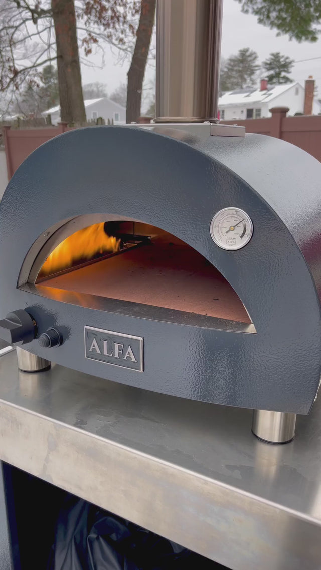 Alfa Moderno Portable Propane Gas Fired Pizza Oven - Grey