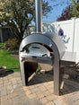 Alfa 4 Pizze 31-Inch Freestanding Outdoor Wood-Fired Pizza Oven with Base - Copper