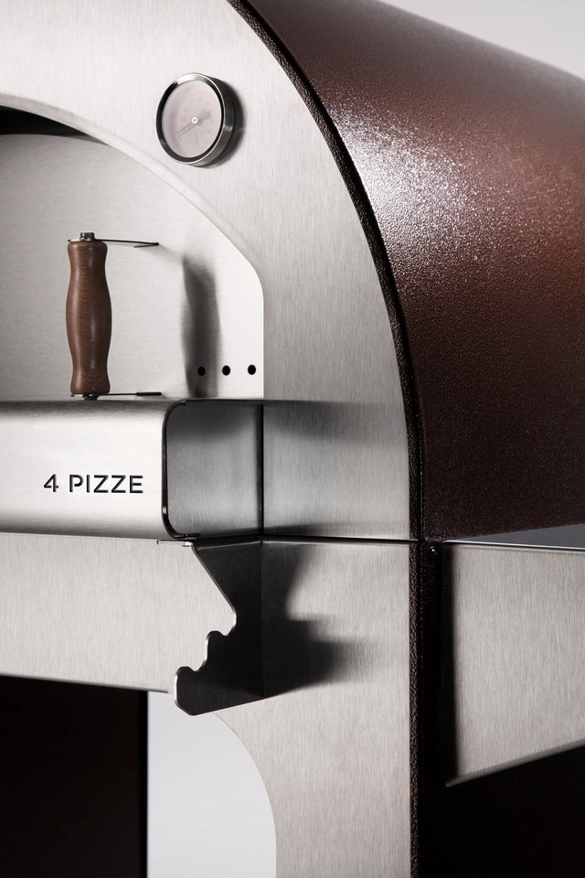 Alfa 4 Pizze 31-Inch Outdoor Wood-Fired Countertop Pizza Oven - Copper