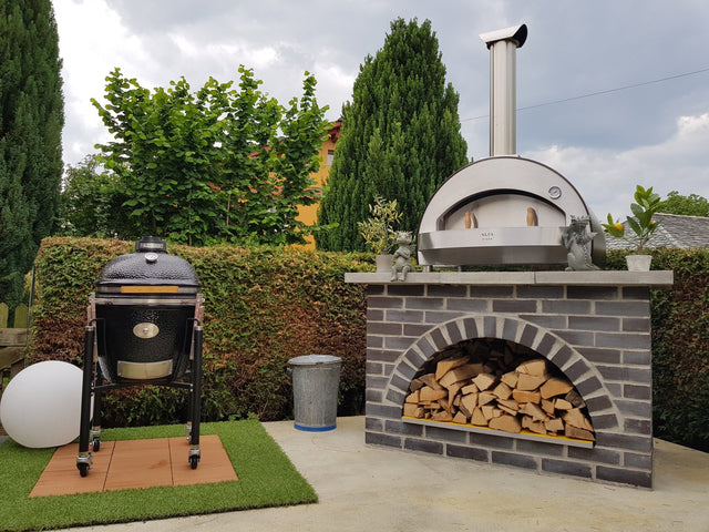 Alfa 4 Pizze 31-Inch Outdoor Wood-Fired Countertop Pizza Oven - Copper