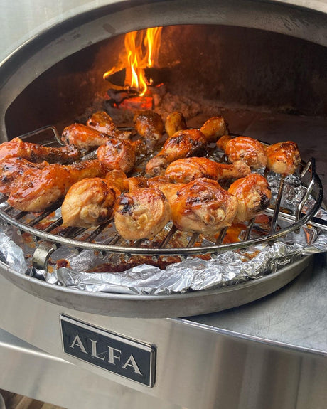 Alfa 4 Pizze 31-Inch Outdoor Wood-Fired Countertop Pizza Oven - Copper