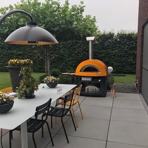 Alfa Allegro 39-Inch Outdoor Wood-Fired Pizza Oven with Base - Freestanding - Yellow