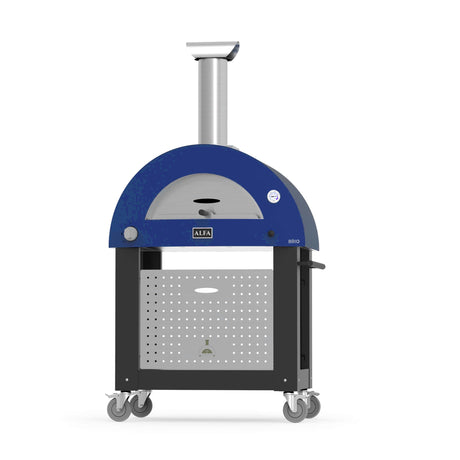 Alfa Brio 27-Inch Outdoor Freestanding Gas Pizza Oven with Base - Blue