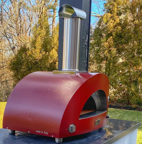 Alfa Brio Outdoor Countertop Gas Pizza Oven - Antique Red