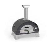 Alfa Ciao 27-Inch Freestanding Wood Fired Outdoor Pizza Oven with Base - Silver Grey