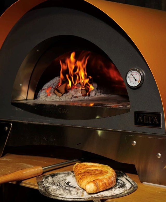 Alfa Ciao Wood Fired Countertop Pizza Oven - Fire Yellow