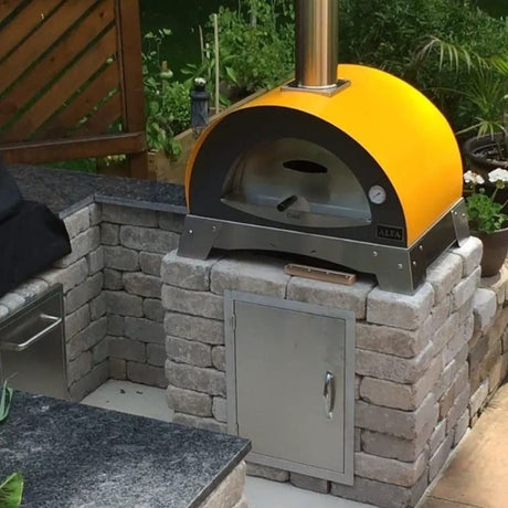 Alfa Ciao Wood Fired Countertop Pizza Oven - Fire Yellow