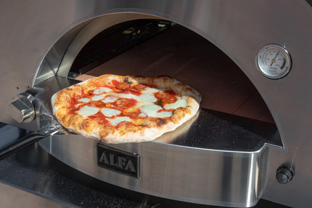 Alfa Classico 2 Pizze Freestanding Gas Pizza Oven with Base - Ardesia Grey