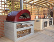 Alfa Forni Allegro 39-inch Wood-Fired Countertop Pizza Oven - Antique Red