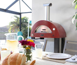 Alfa Moderno 2 Pizze Freestanding Outdoor Gas Pizza Oven with Base - Fire Yellow