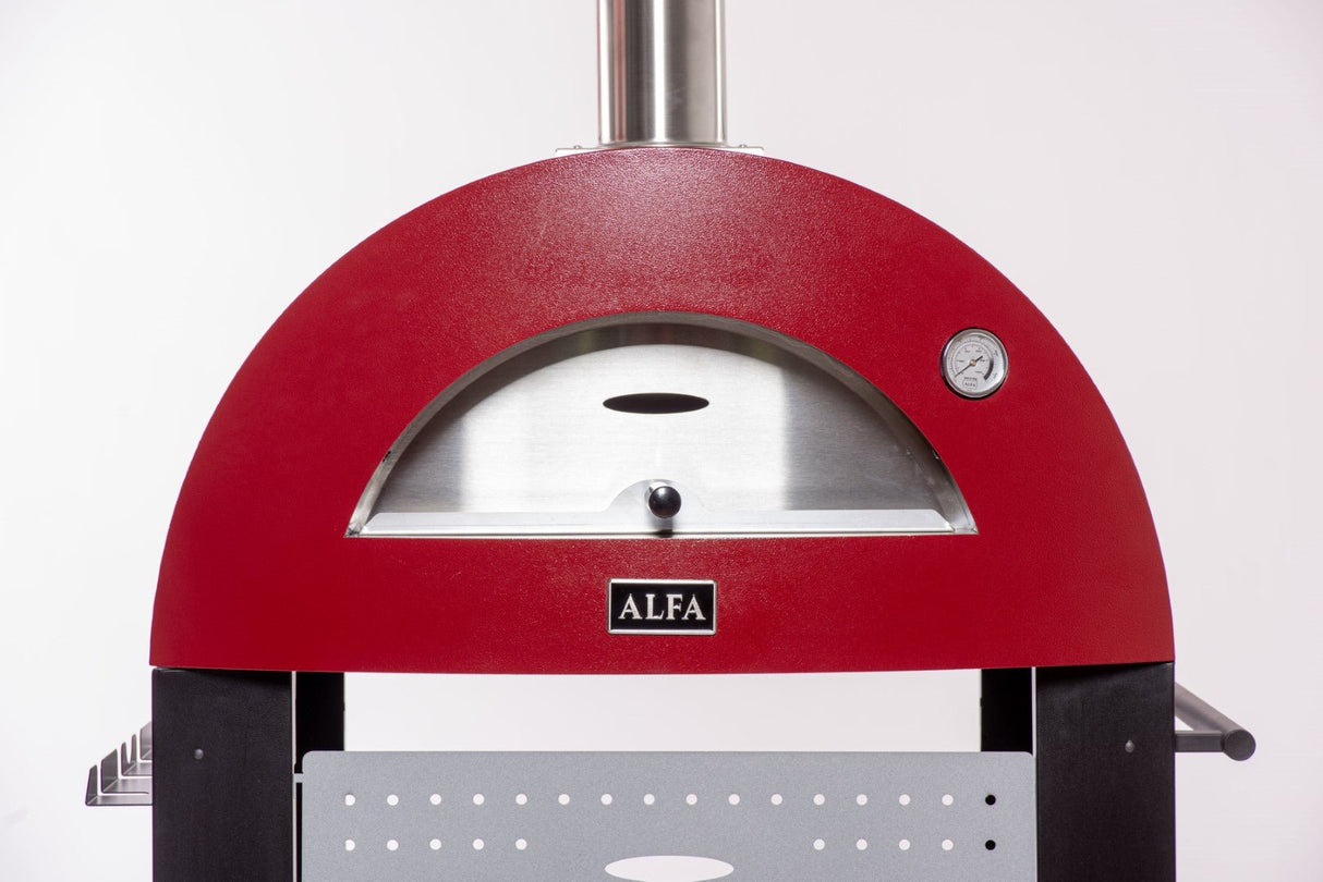 Alfa Moderno 2 Pizze Outdoor Gas Pizza Oven - Antique Red - FXMD-2P-GROA-U