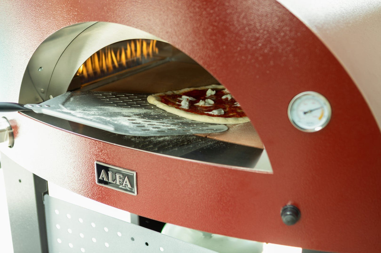Alfa Moderno 3 Pizze Hybrid Gas Outdoor Countertop Pizza Oven - Fire Yellow