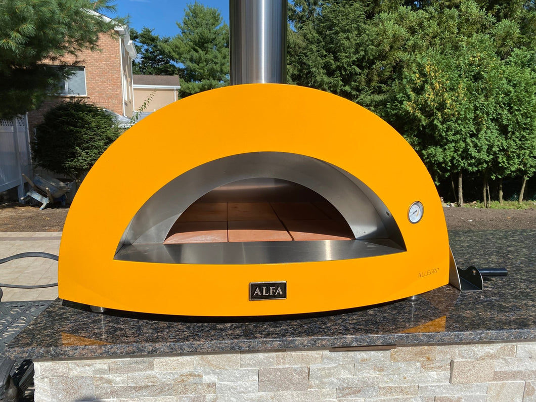 Alfa Moderno 5 Pizze Gas Countertop Outdoor Pizza Oven - Fire Yellow