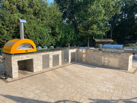 Alfa Moderno 5 Pizze Gas Countertop Outdoor Pizza Oven - Fire Yellow