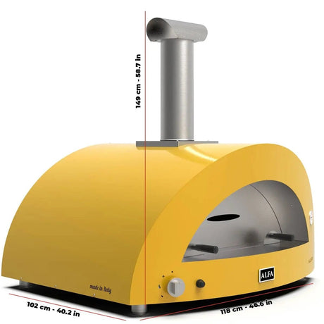 Alfa Moderno 5 Pizze Gas Countertop Outdoor Pizza Oven - Fire Yellow