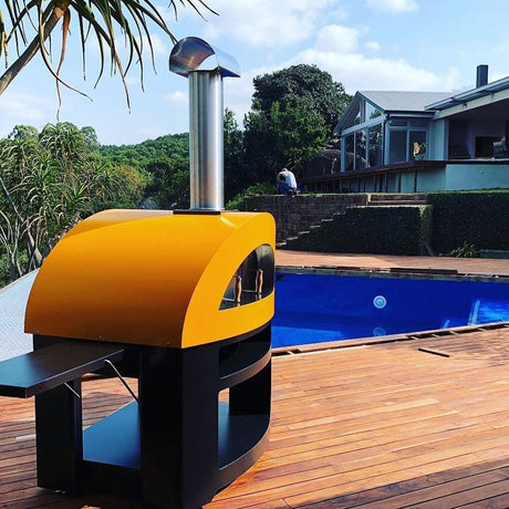 Alfa Moderno 5 Pizze Outdoor Gas Pizza Oven with Base - Freestanding - Fire Yellow