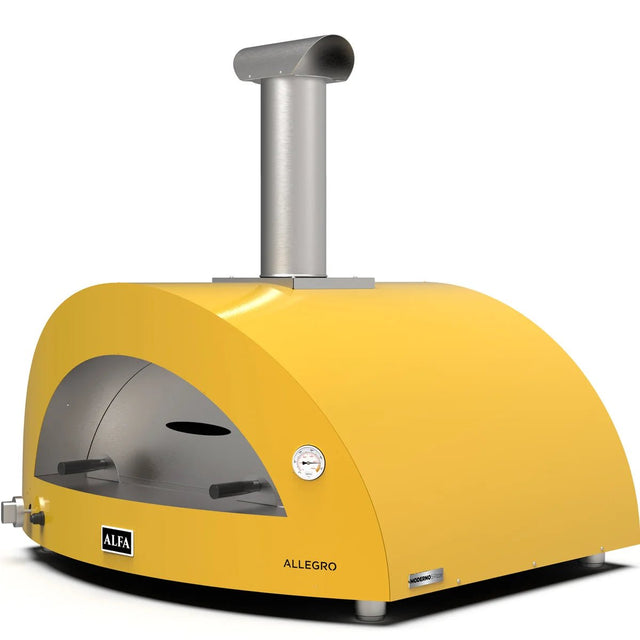 Alfa Moderno 5 Pizze Outdoor Gas Pizza Oven with Base - Freestanding - Fire Yellow