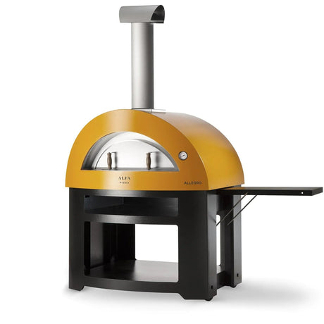 Alfa Moderno 5 Pizze Outdoor Gas Pizza Oven with Base - Freestanding - Fire Yellow