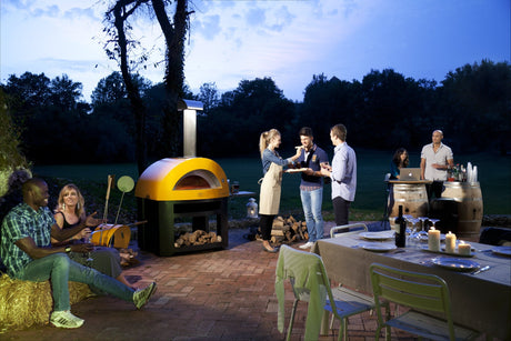 Alfa Moderno 5 Pizze Outdoor Gas Pizza Oven with Base - Freestanding - Fire Yellow
